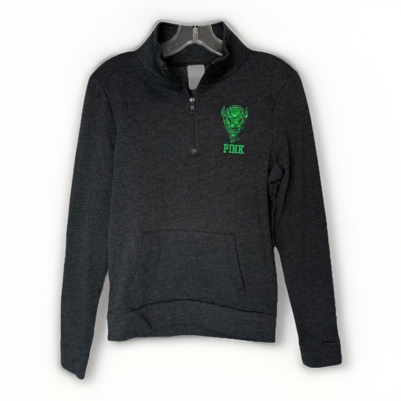 Victoria's Secret Tops - NWT Victoria's Secret PINK Marshall University XS Quarter 1/4 Zip Pullover